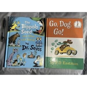 2-PC Dr Seuss Books W/1 First‎ Edition Kids Beginner Reading Gift [Large Print]